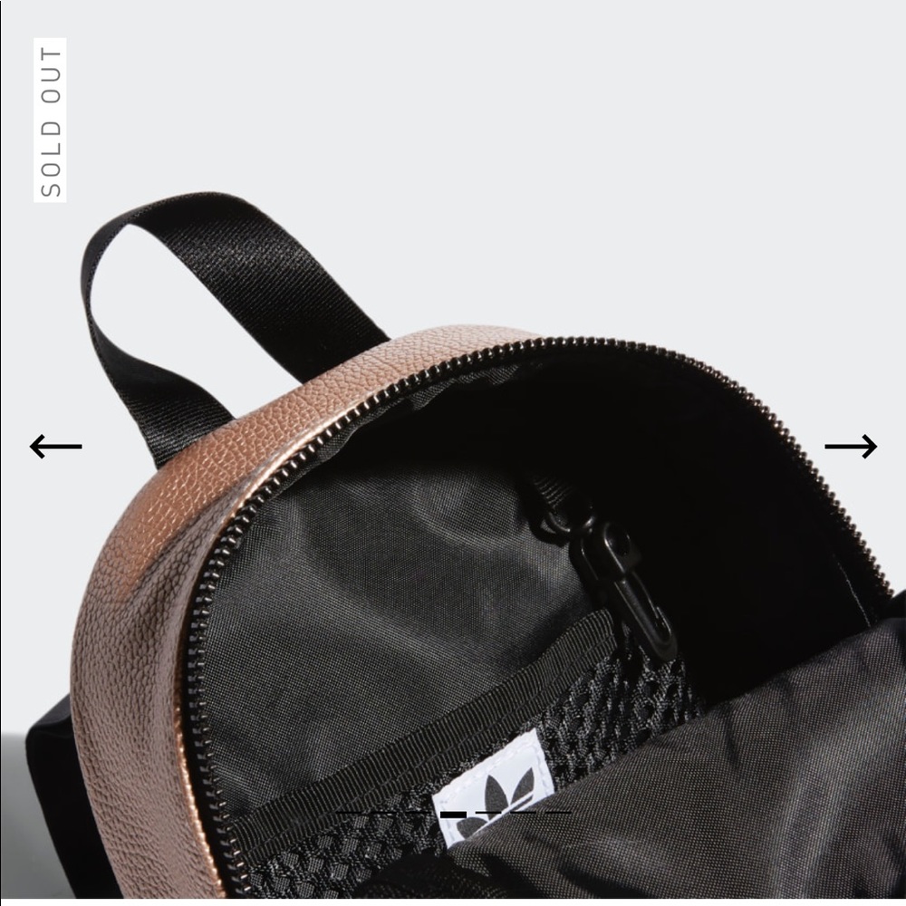 Adidas originals rose gold leather mini backpack - Picture 4 of 8